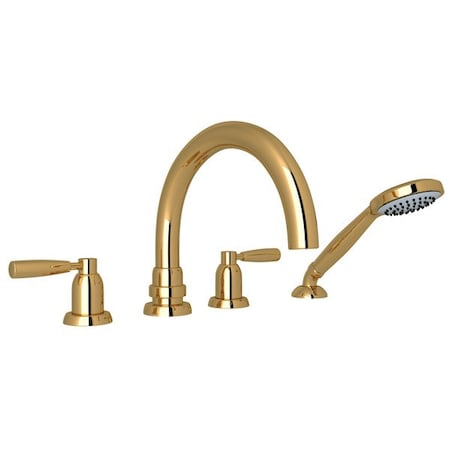 Holborn 4-Hole Deck Mount Tub Filler With C-Spout